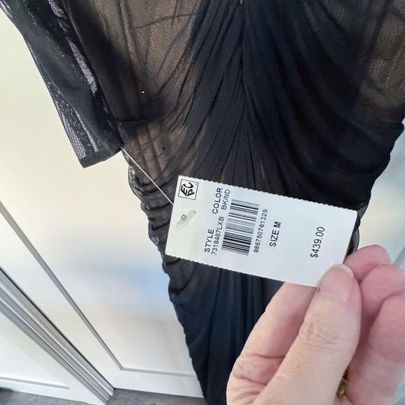 Tadashi Shoji NWT long sleeve gown Trades/Offers Prom Maxi Sheer 1920 - Picture 8 of 13